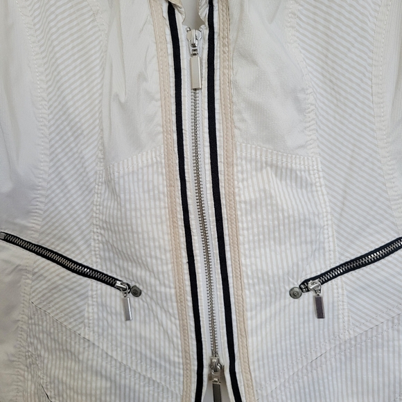 Crista White /Beige Spring Jacket NWOT Germany Size 14 Lined Zip Front - Picture 5 of 10
